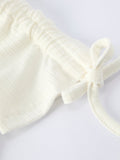 Girls' Spring Daisy Set Ruched Tie Sleeve - 5