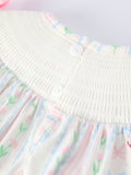 Girl Bow Stripe Smocked Dress - 4