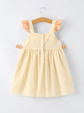 Farm Girl Chicken Smocked Bow Ruffle Dress - 2