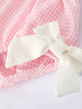 Pink Smocked Church Christ Bishop Christening Baby Girls Bloomer Set - 3
