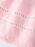 Pink Smocked Church Christ Bishop Christening Baby Girls Bloomer Set - 5