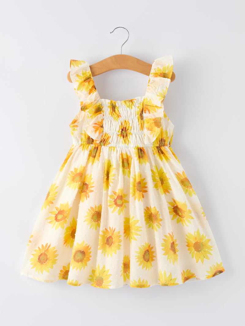 Sunflower Ruffle Cotton Dress - 6