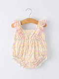 Floral Smocked Baby Girl Romper - 5