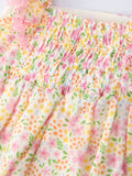 Floral Smocked Baby Girl Romper - 8