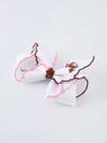 Western Horse Embroidery Ruffle Edge Girls Hairpin 4 Inch - 5