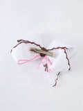 Western Horse Embroidery Ruffle Edge Girls Hairpin 4 Inch - 7