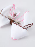 Western Horse Embroidery Ruffle Edge Girls Hairpin 4 Inch - 8