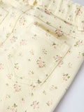 Flower Letter Girl Short Sleeve Top Denim Skirt Set - 8