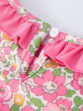 "DADDY'S GIRL" Bow Embroidered Ruffle Collar Girl Dress - 4