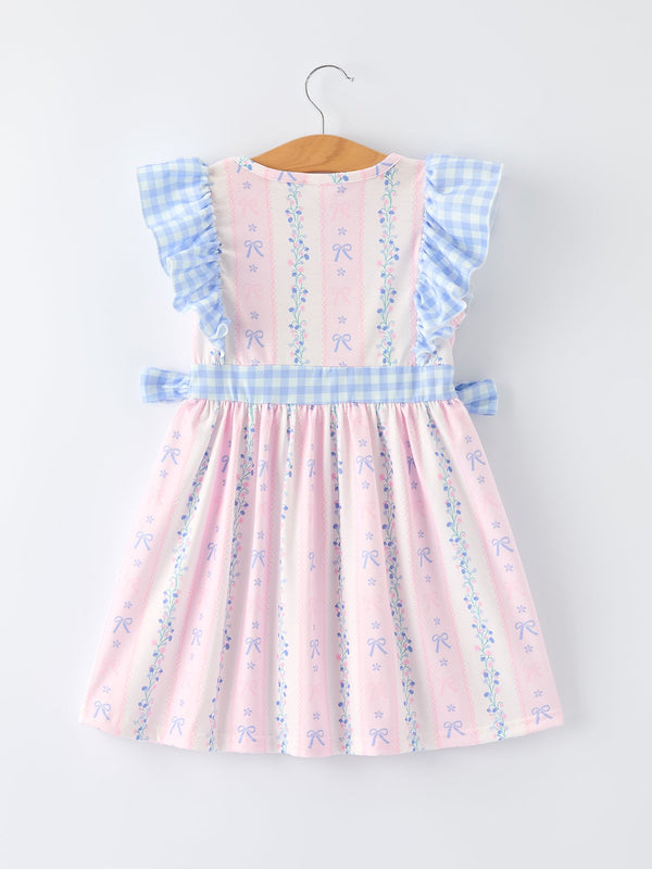 "DADDY'S GIRL" Smocked Plaid Girls Dress