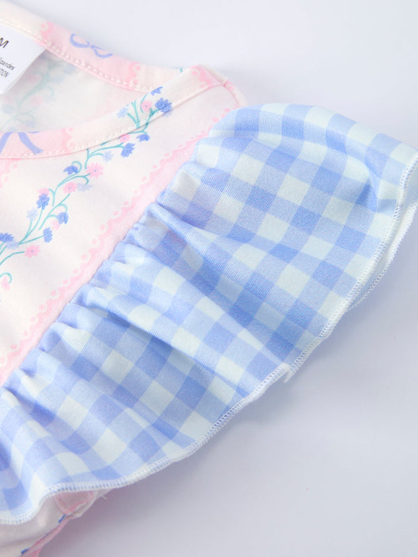 "DADDY'S GIRL" Smocked Plaid Girls Dress