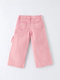 Pink Bow Girls Denim Pants - 2