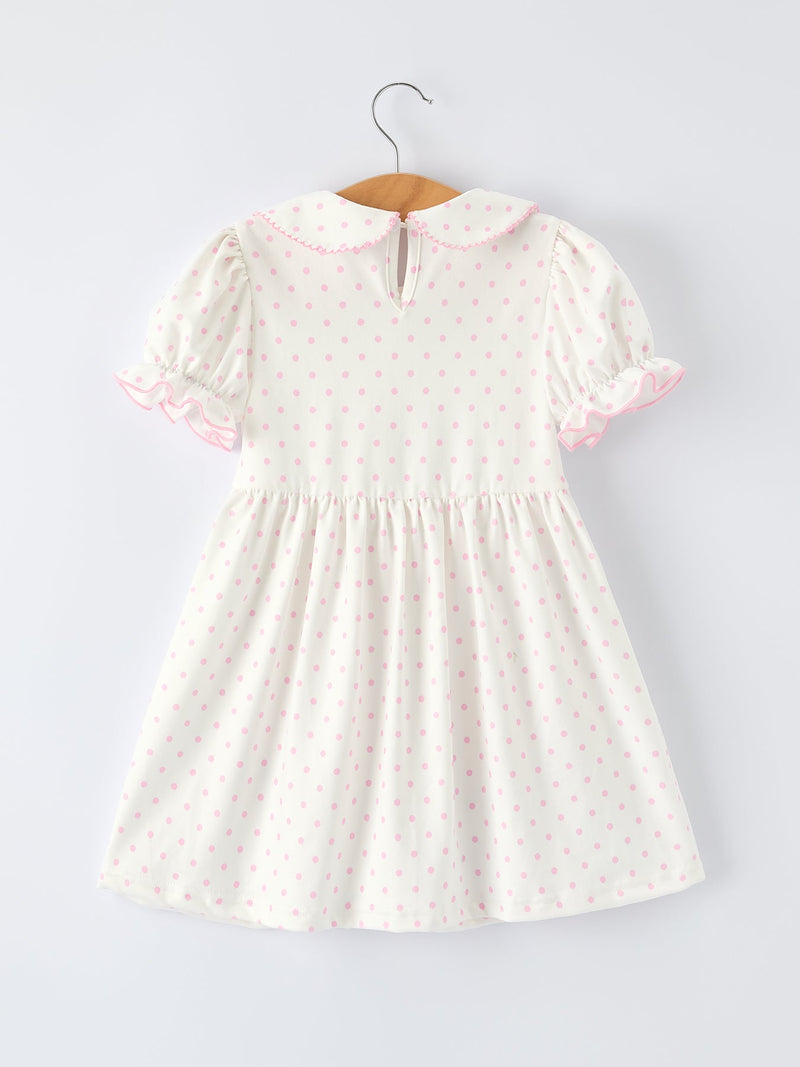 Girls Back to School Soft Pencil Bow Dress - 2