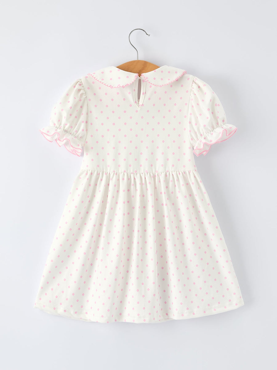 Girls Back to School Soft Pencil Bow Dress