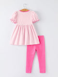 Back To School Girls' Pencil Applique Striped Set - 2
