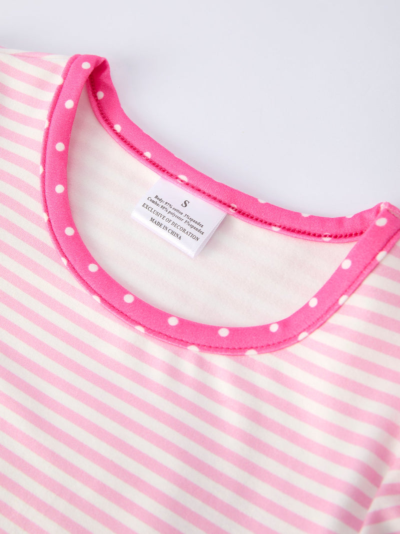 Back To School Girls' Pencil Applique Striped Set - 3