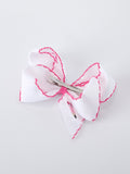 Back to School Pink Pencil Bow Hair Clip 6.25 Inch - 5