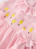 Girls Back to School Pencil Plaid Dress - 3