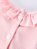 Girls Back to School Pencil Plaid Dress - 5