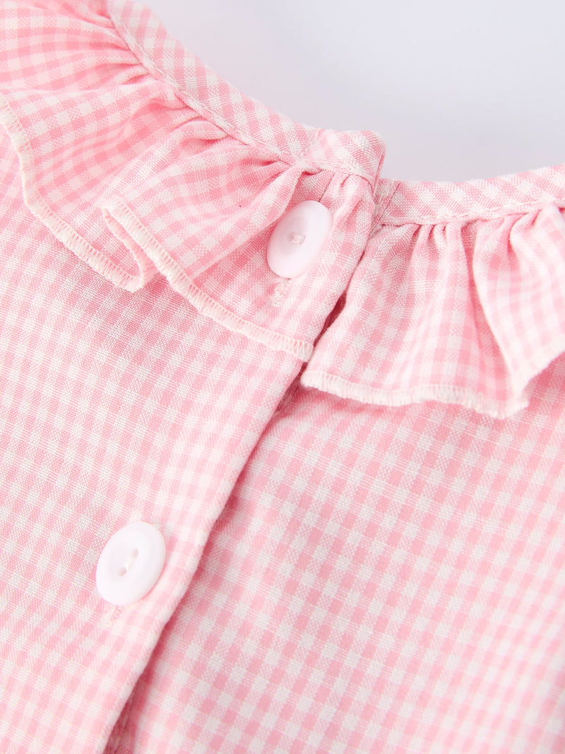 Girls Back to School Pencil Plaid Dress - 5