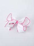 Back to School Pink Pencil Bow Hair Clip 6.25 Inch - 2