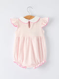 Strawberry Girl Romper Ruffle Peter Pan Collar - 2