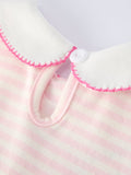Strawberry Girl Romper Ruffle Peter Pan Collar - 5
