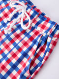 Boys 4th of July Plaid Flag Set - 6