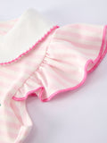 Strawberry Girl Dress Ruffle Peter Pan Collar - 4