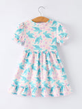 Ocean Animal Sea Turtle Girl Ruffle Dress - 2