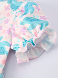 Ocean Animal Sea Turtle Girl Ruffle Dress - 4