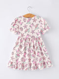 Ocean Print Girl Ruffle Dress - 2