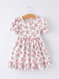 Ocean Print Girl Ruffle Dress - 1