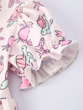 Ocean Print Girl Ruffle Dress - 4