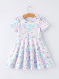Summer Sea Life Print Girl Dress - 2