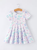 Summer Sea Life Print Girl Dress - 1