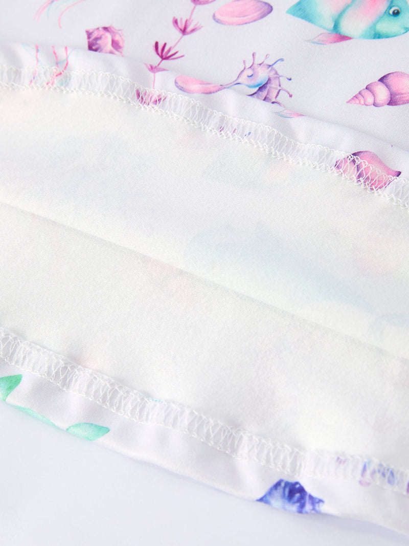 Summer Sea Life Print Girl Dress - 5