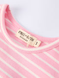 Strawberry Embroidery Pink Stripe Girl Smocked Dress - 3