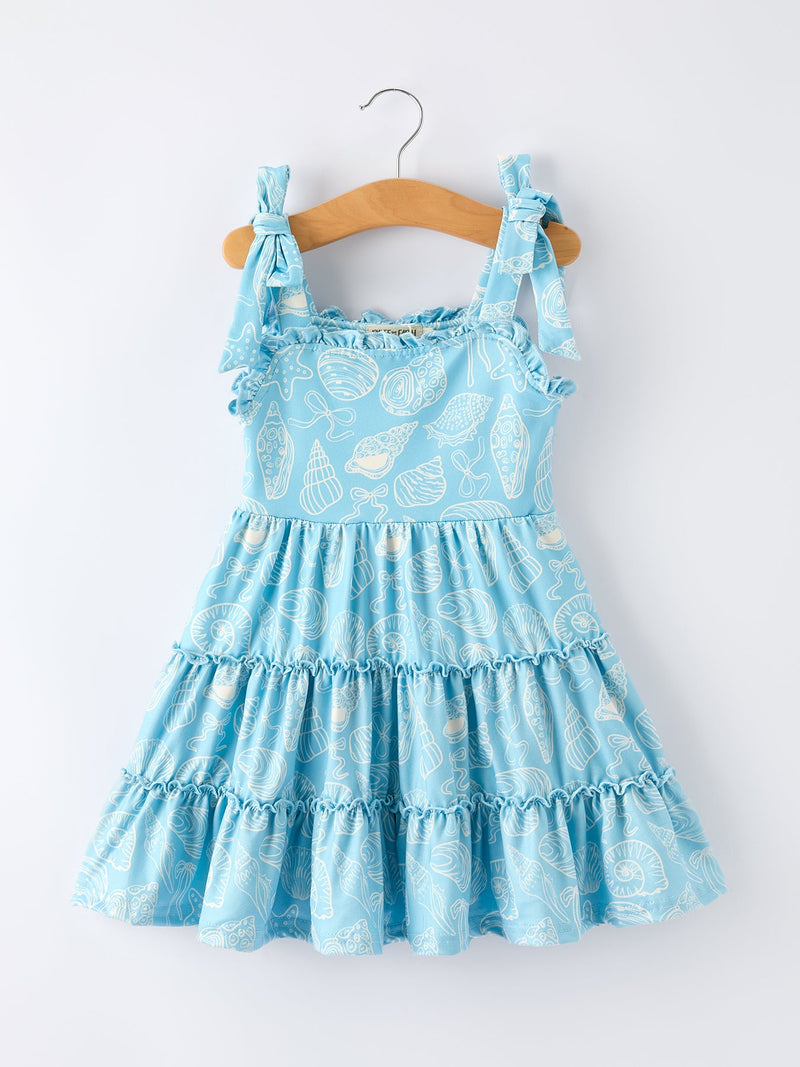 Spring Ocean  Girls Strap Dress - 1