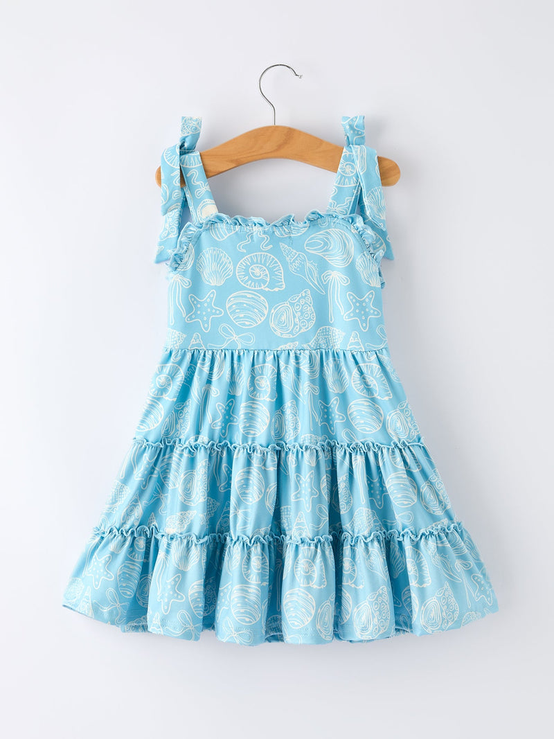 Spring Ocean  Girls Strap Dress - 2