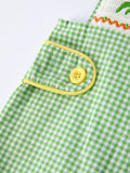Spring Turtle Smocked Baby Boy Romper - 4
