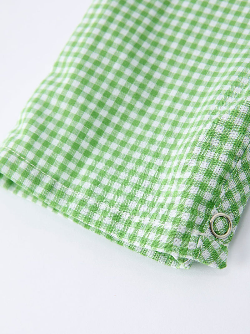 Spring Turtle Smocked Baby Boy Romper - 5