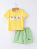 Spring Turtle Smocked Boy Set - 1