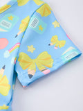 Back to School Rainbow Bow Girls Dress - 4