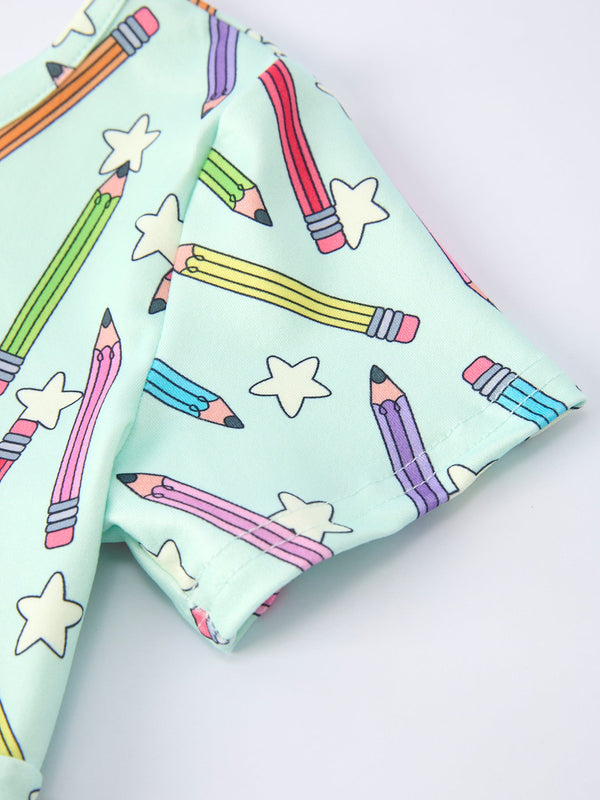 Back to School Girls Dress Bundle | 2 Boutique School Print Dresses