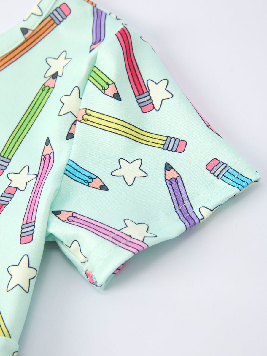 Back to School Girls Dress Bundle | 2 Boutique School Print Dresses