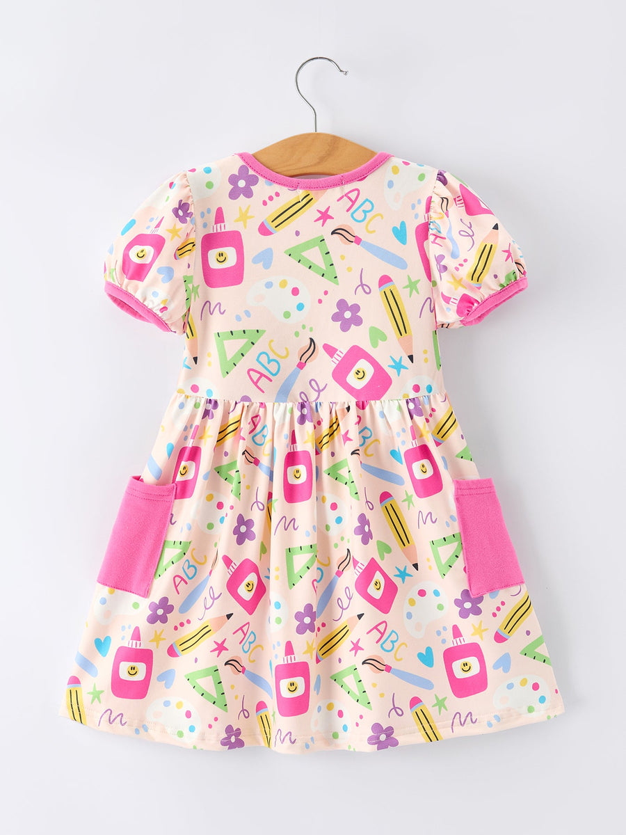 Back to School Girls Dress Bundle | 2 Boutique School Print Dresses