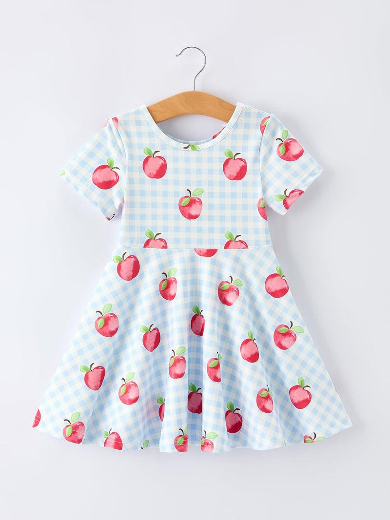 Girls Apple Print Everyday Dress Bundle – Set of 2 - 2