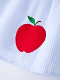 Girls Back To School Apple Twirl Dress Smocked - 5