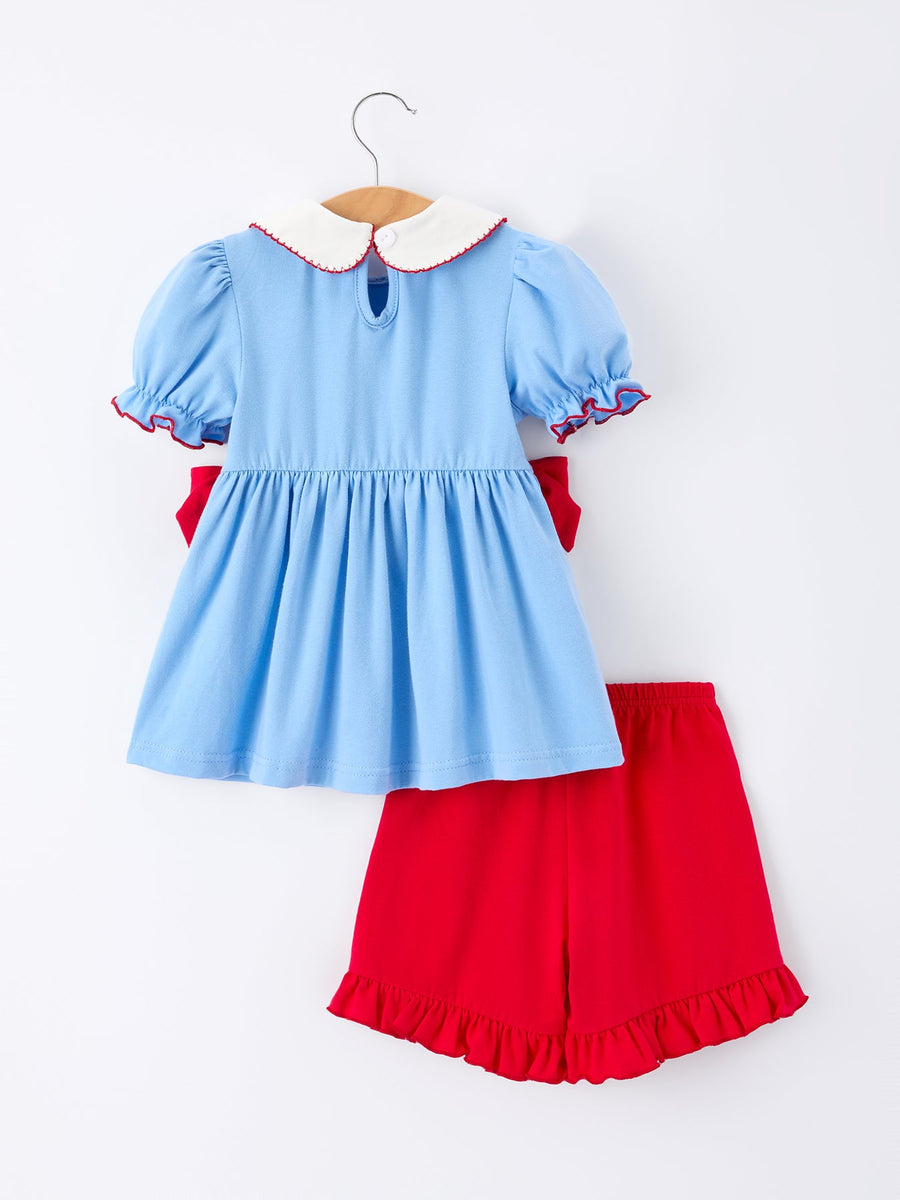 Girls Apple Back to School Outfit Set